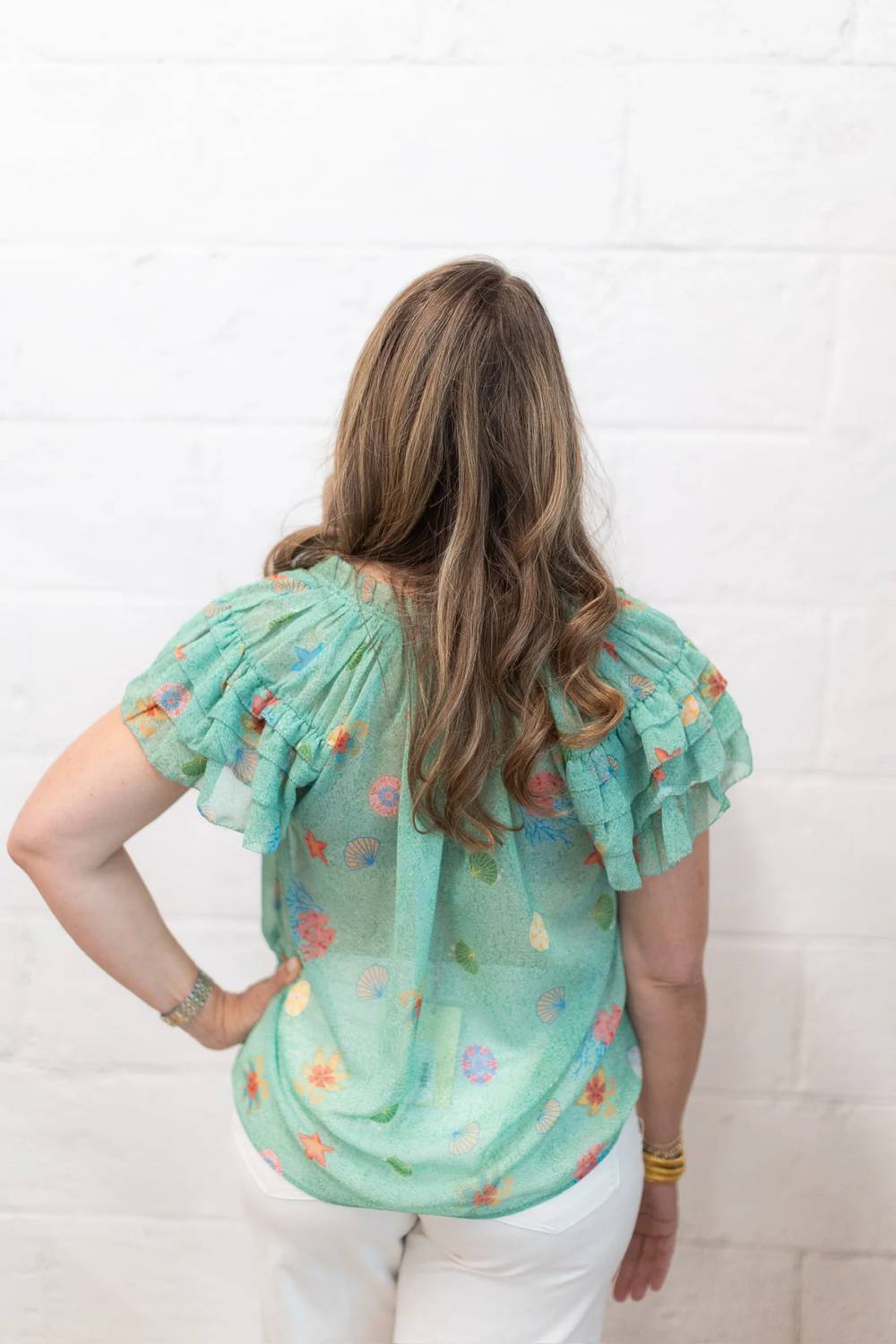 Olivaceous - Devon Ruffle Top