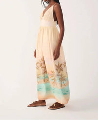 Dress To - Tropical Embroidered Bodice Maxi Dress