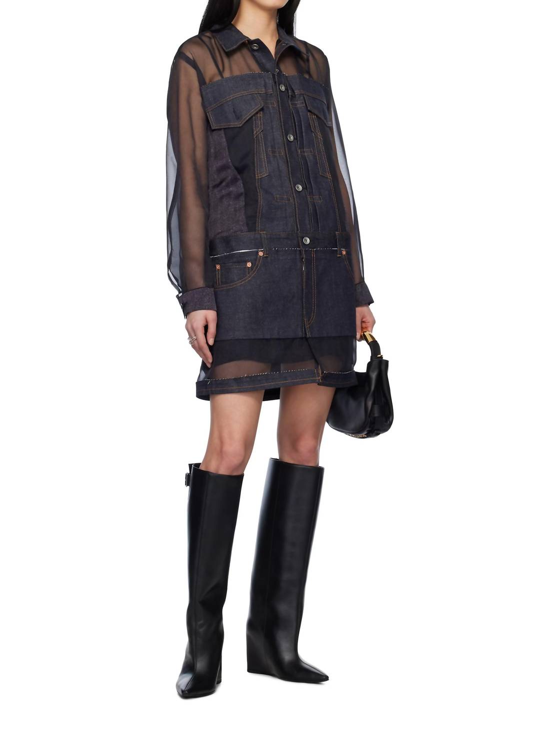 Sacai - Denim Mix Dress