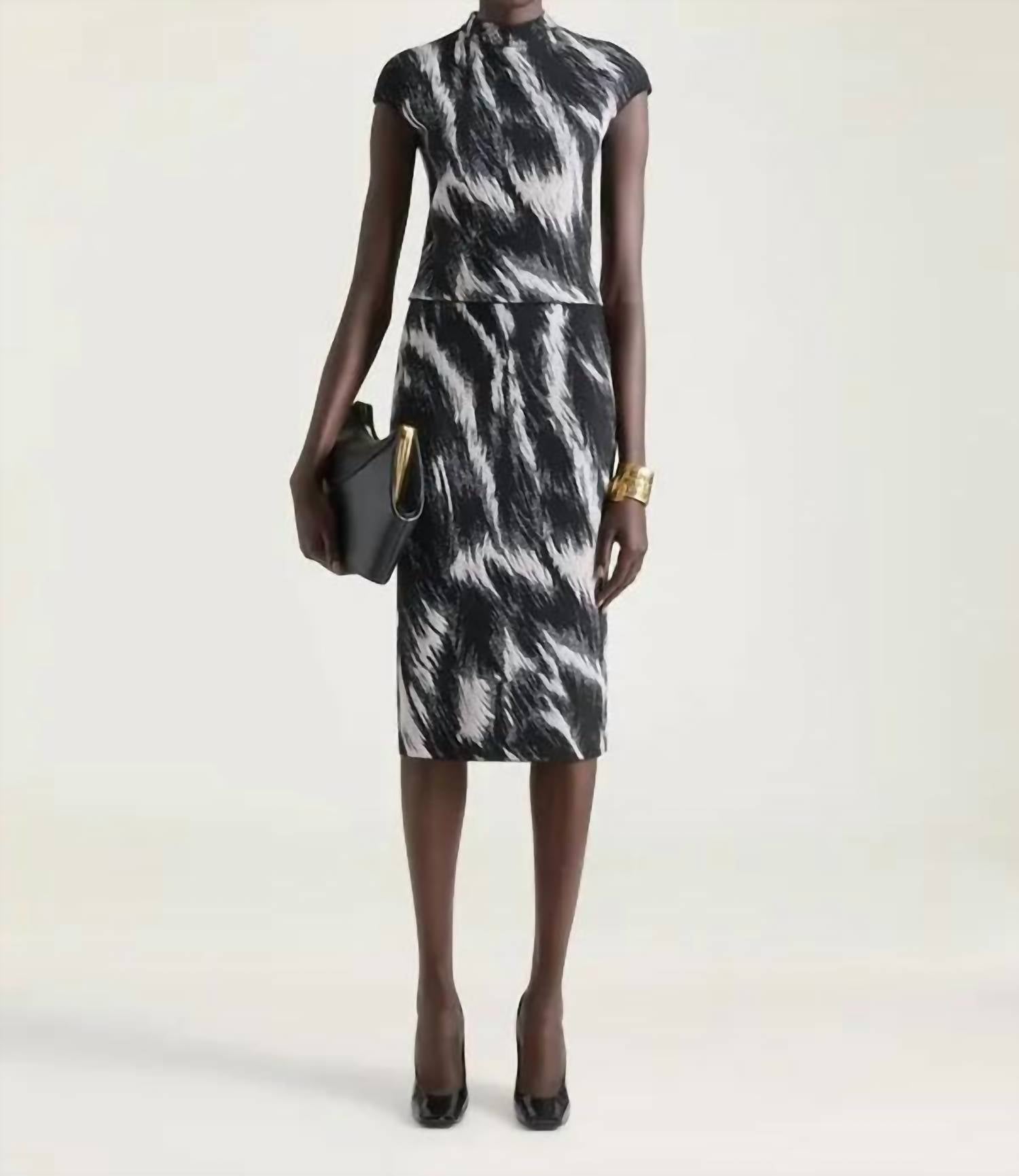 Givenchy - Animal Jacquard Viscose Pencil Skirt