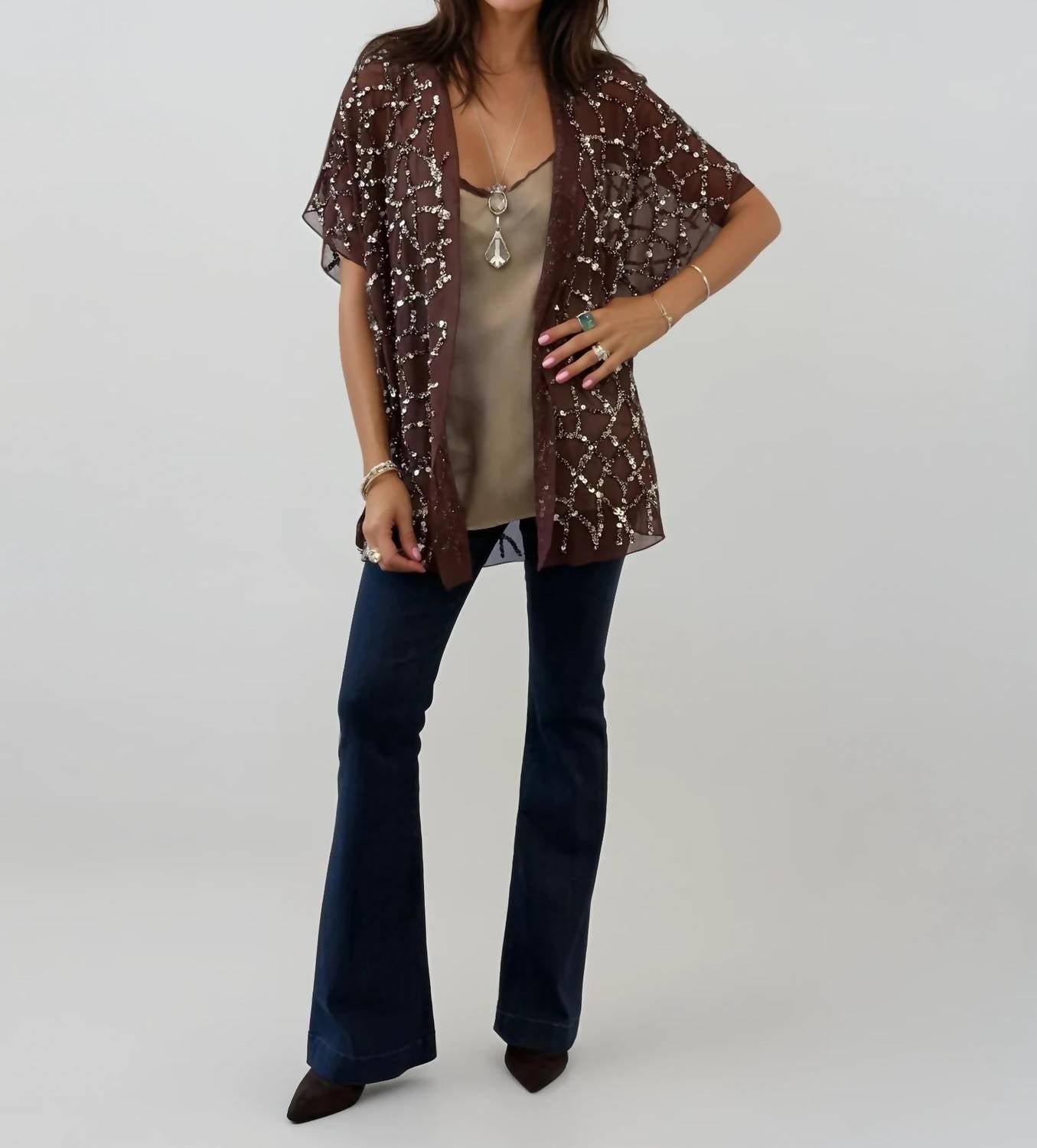 Malibu Road - Celeste Sequin Mesh Jacket