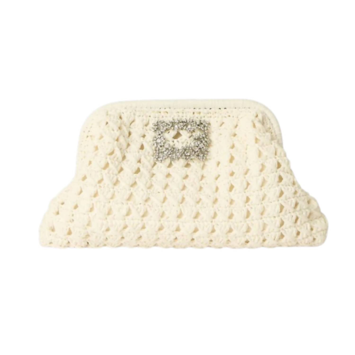 Btb Los Angeles - Women's Crystal-embellished Raffia Clutch