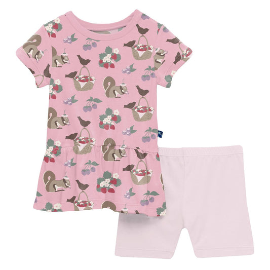Kickee - Girl's Short Sleeve Playtime Outfit Set