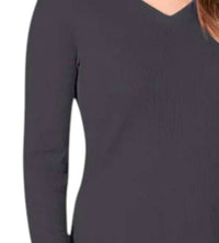 Escape By Habitat - Waffle Knit Hi Lo V Neck Top