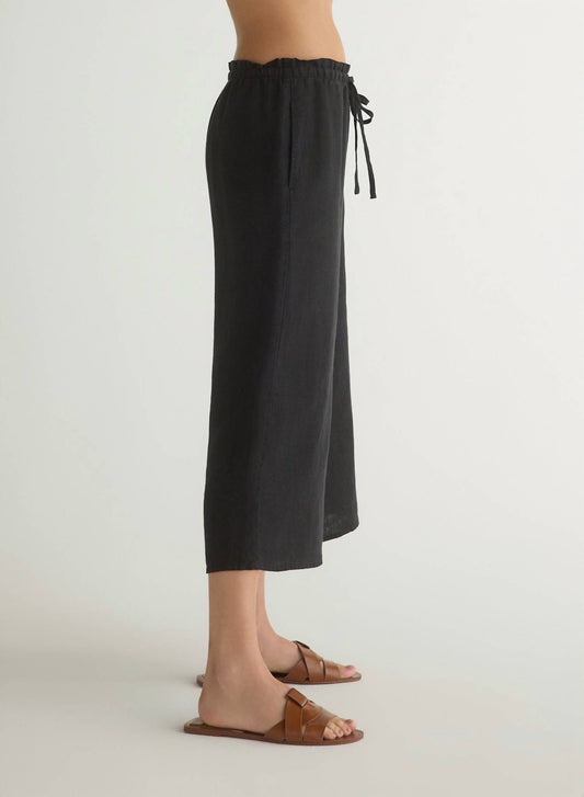 Bella Dahl - Ruffle Waist Wide Leg Crop Pant