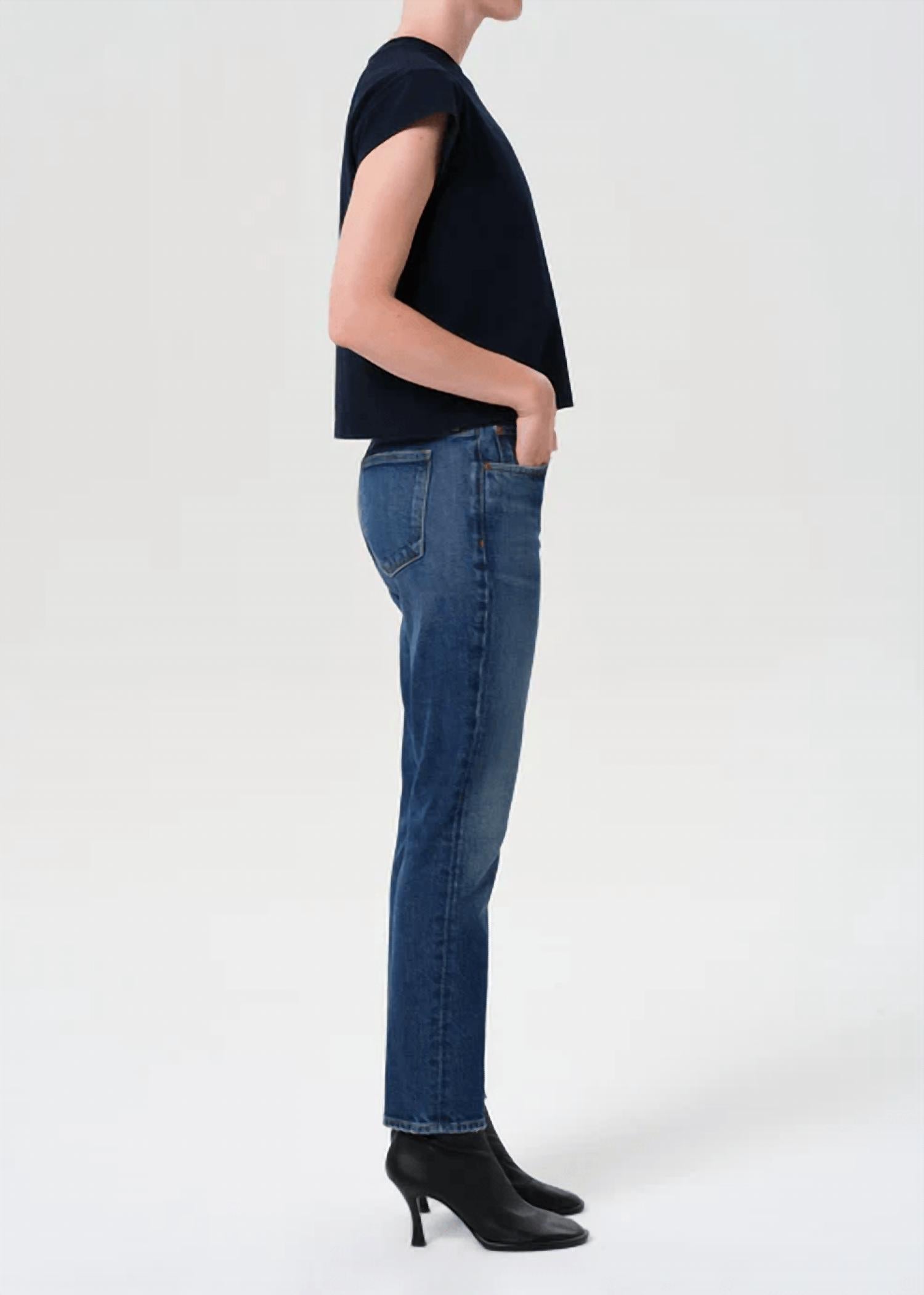 AGOLDE Cocktail Ankle Jeans in outline 1 - women's jeans - detail view