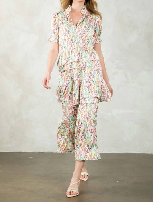 Thml - Short Sleeve Floral Tiered Dress