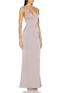 Katie May - Women's Plunging Maxi Gown Dress