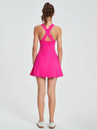 Moon Studio - Daisy Scallop Crossover Back Active Dress