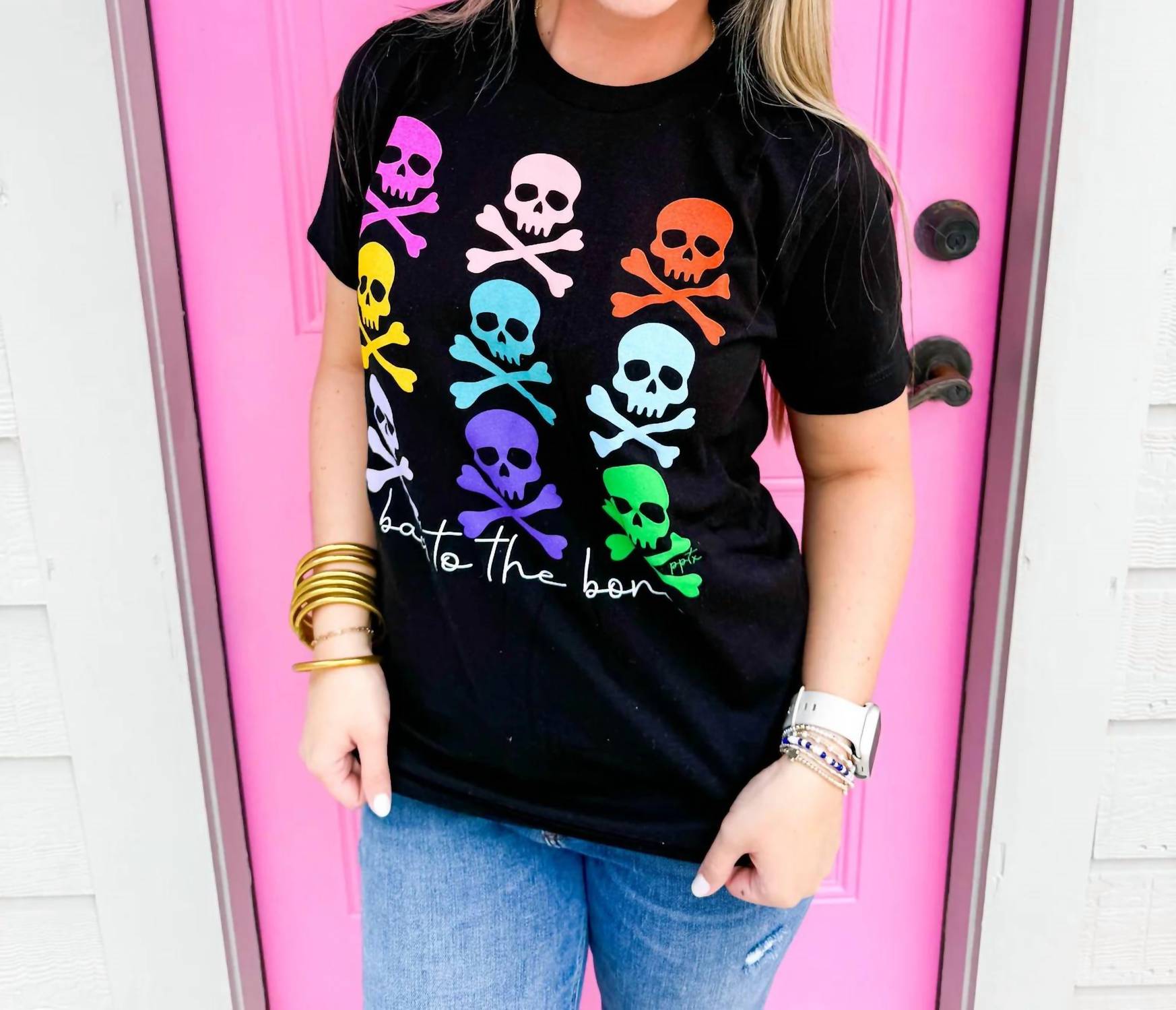 Prickly Pear Tx - Colorful Bad to the Bone Tee