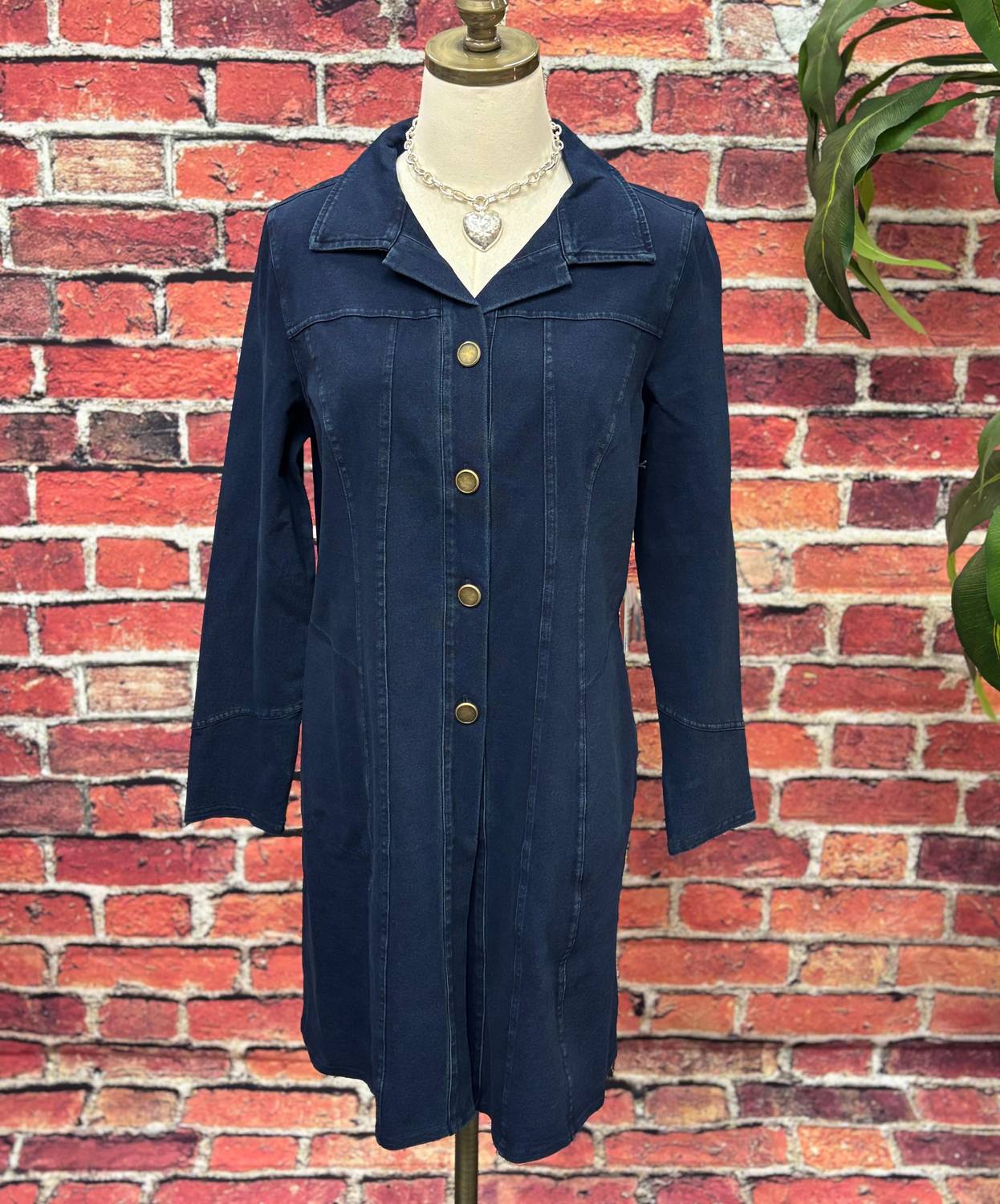 habitat Women's Stretch Denim Button-front Jacket in navy - women's jacket