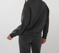 Esqualo - Modal Sweatshirt With Rhinestone Trim