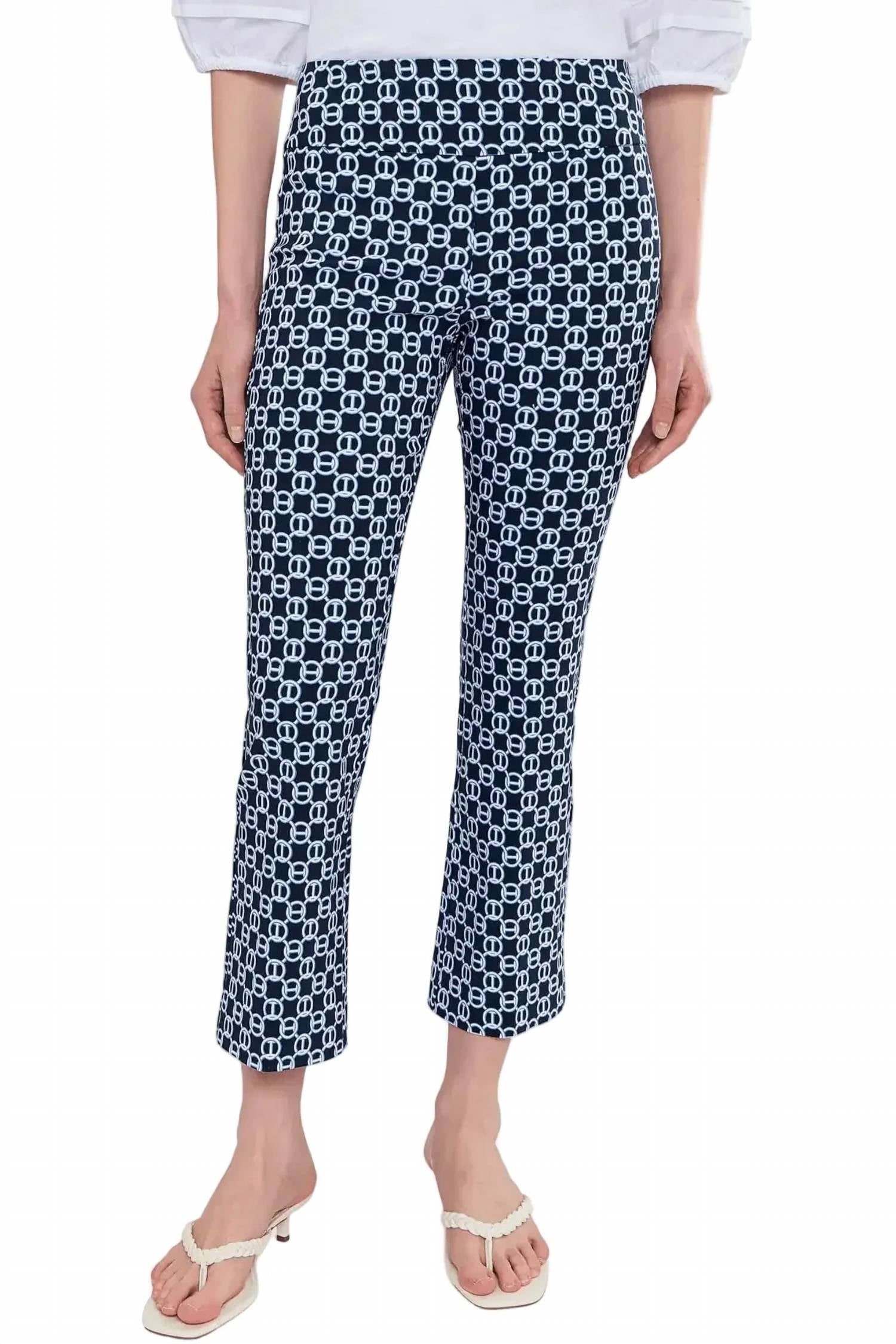 Elliott Lauren - Chain Link Pull On Bootcut Pant