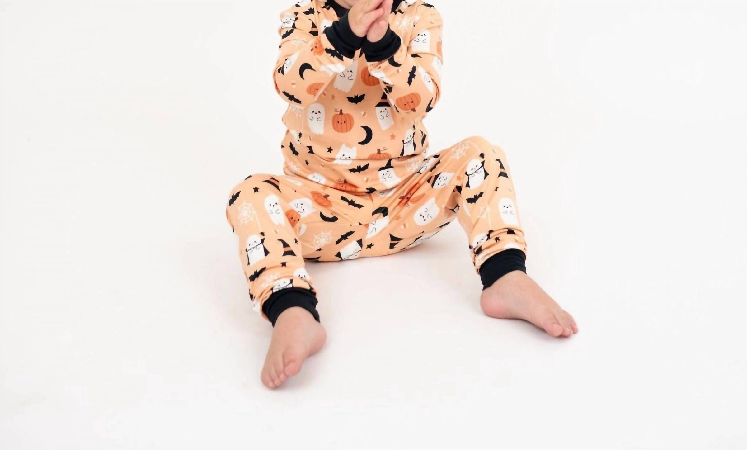 Emerson And Friends - Boo-Tastic Glow-in-the-Dark Halloween Two-Piece Bamboo Long Sleeve Pajama Pants Set