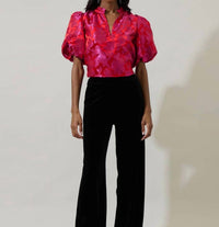 Sugarlips - Duson Floral Jacquard Top