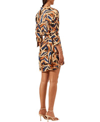 Shona Joy - PALMA SILK COLLARLESS SHIRT MINI DRESS