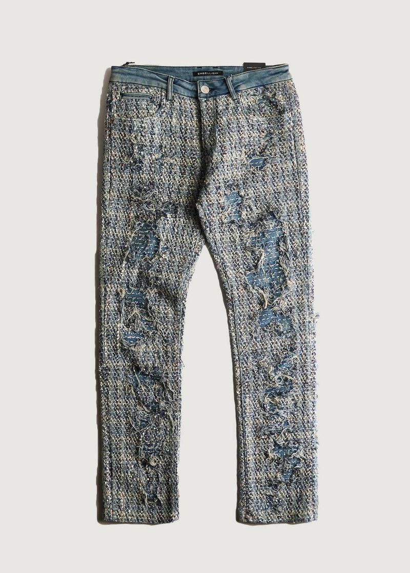 EMBELLISH Men's Salvage Denim Jeans in blue - men's jeans