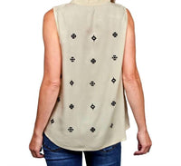 Stetson - Western V-neck Sleeveless Blouse
