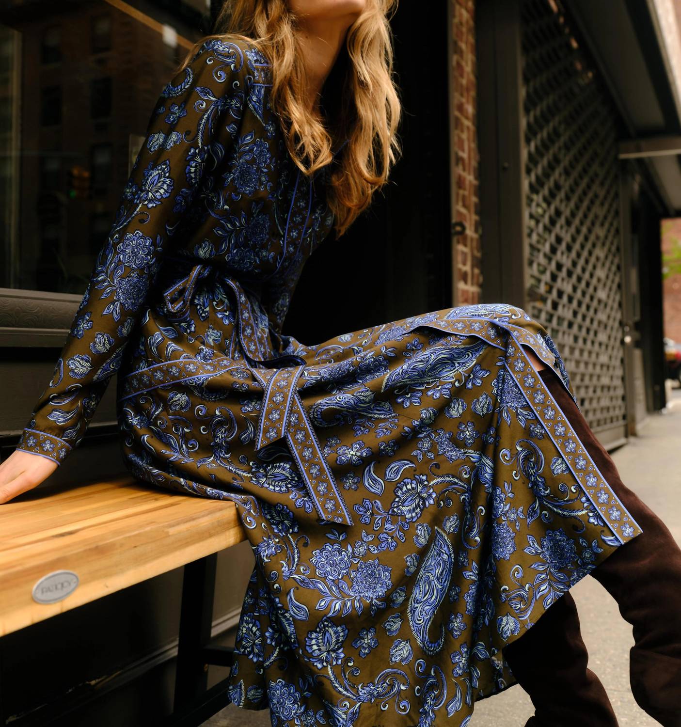 Cartolina Nantucket Women's Helene Midi Dress in multi - women's dress - alternate view