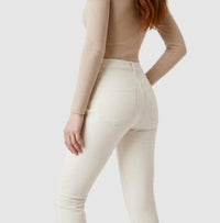 DL1961 - Women's Farrow High Rise Instasculpt Skinny Jeans - Milk Raw in off white - women's jeans - alternate view