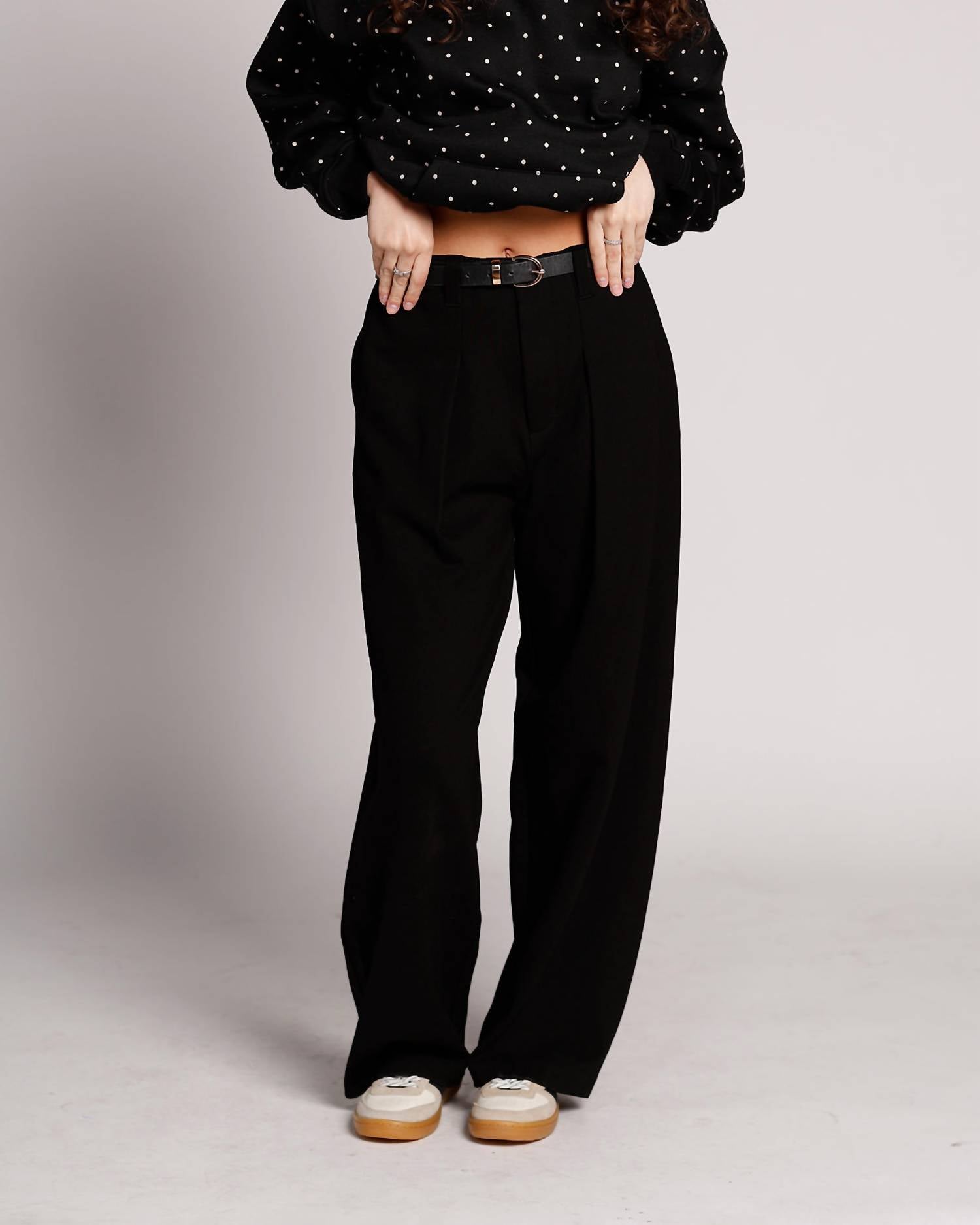 PISTOLA Eden Pleated Ponte Trouser in night out 1 - women's pants