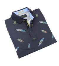 Eight X - Men's Multi Color Feather Print Polo