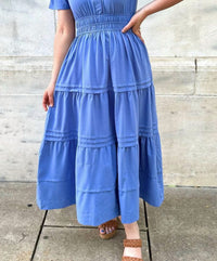 She + Sky - Garvin Pintuck Midi Dress