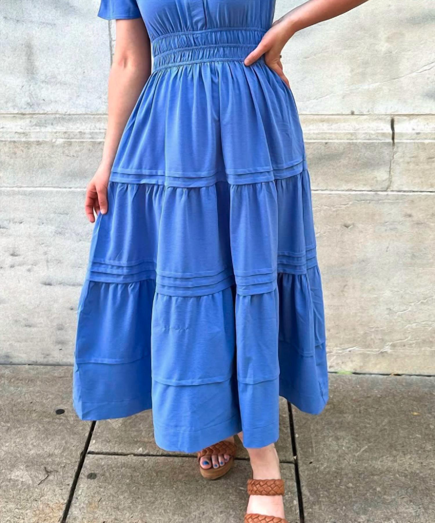 She + Sky - Garvin Pintuck Midi Dress
