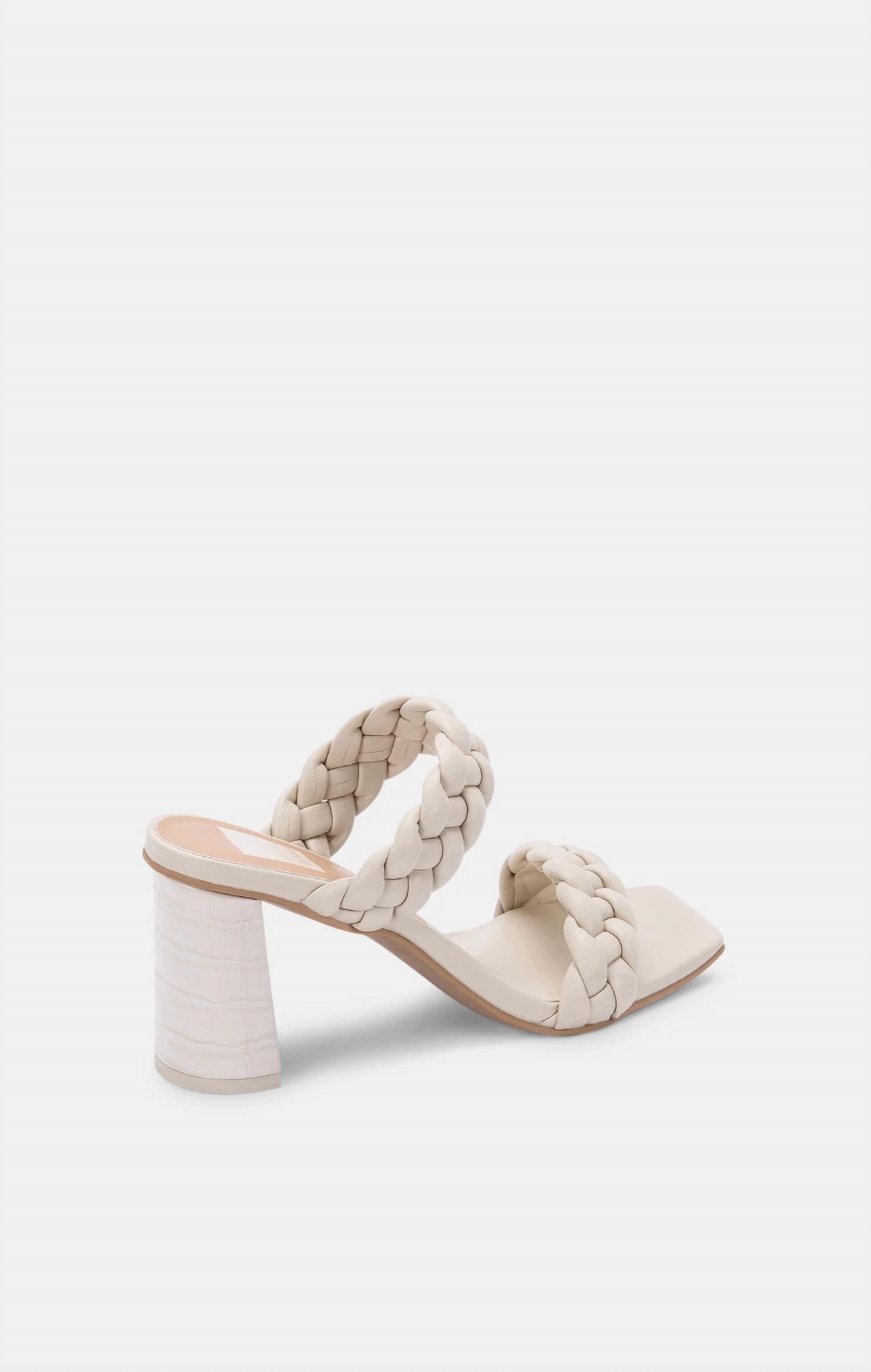 Dolce Vita Women's Paily Braided Block Heels in ivory stella - women's heels - alternate view