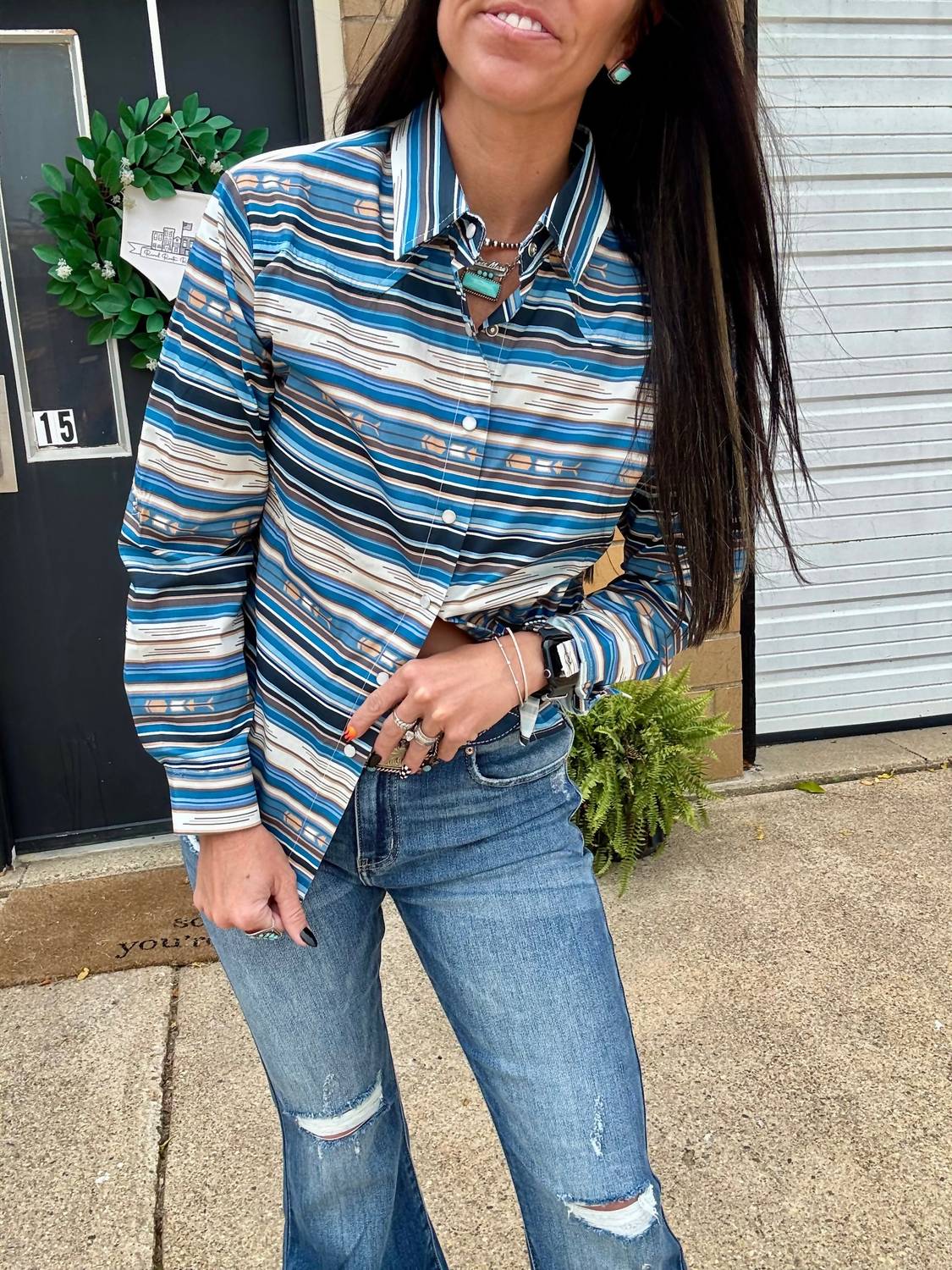 Lucky & Blessed - Fairport Serepe Pearl Snap Shirt