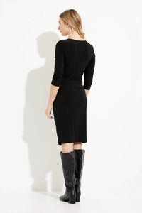 Joseph Ribkoff - 3/4 SLV WRAP SIDE ROUCHED DRESS
