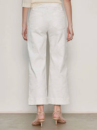 Sanctuary - Embroidered Marine Crop Wide Leg Jeans