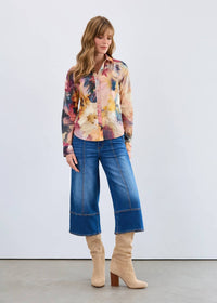 Fdj - Melanie Long-sleeve Split Neck Shirt