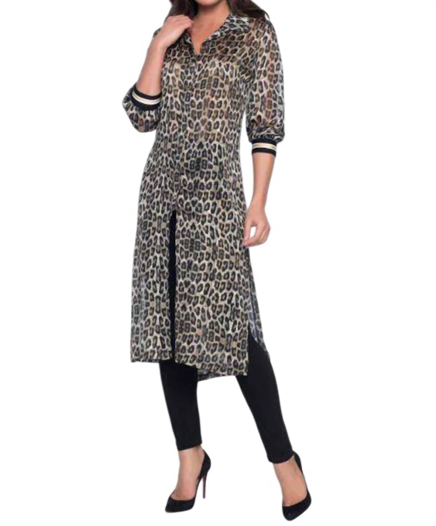Frank Lyman - Woven knit duster length jacket