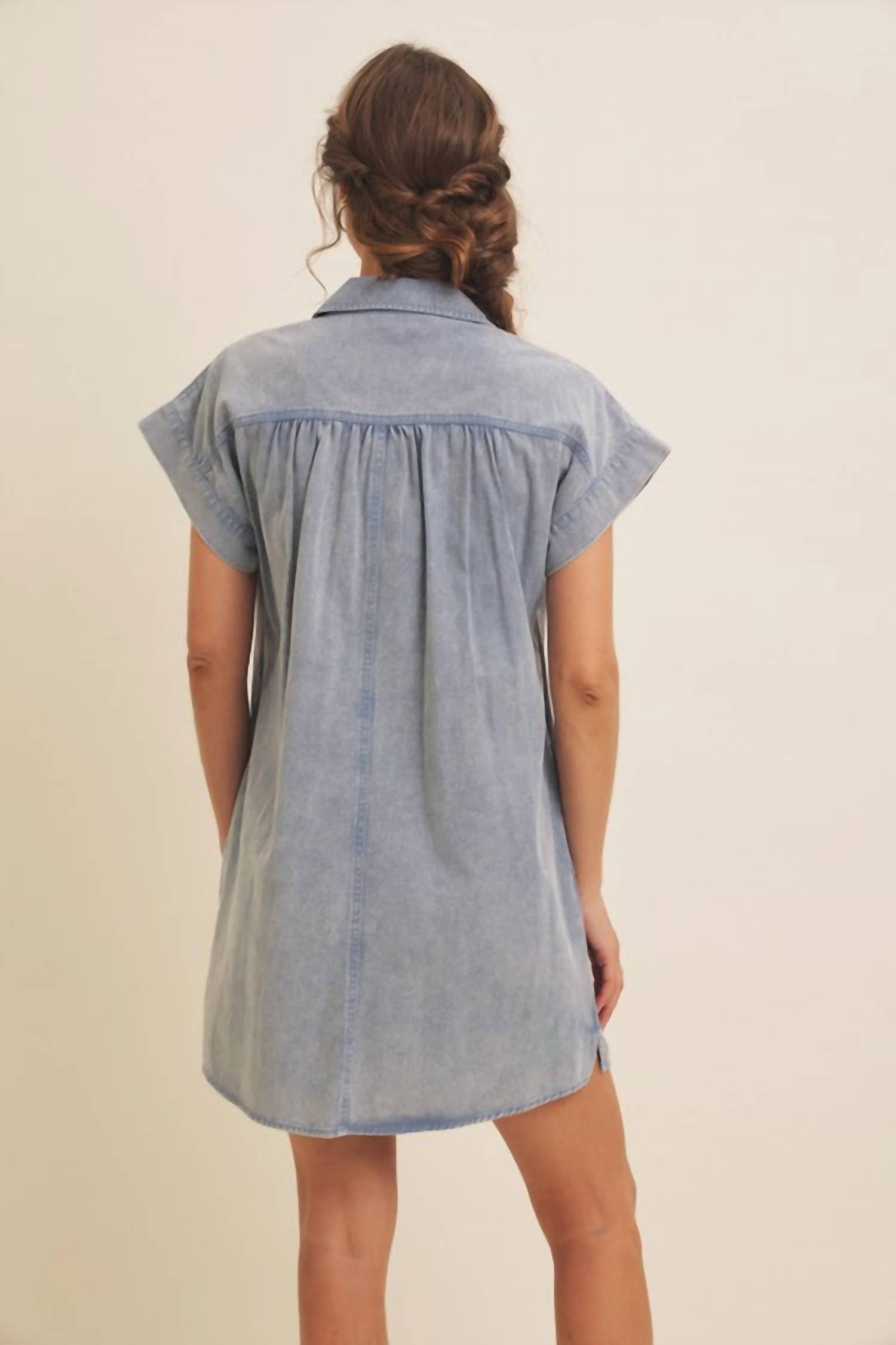 In February - Mineral Washed Cotton Mini Dress