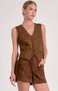Elan - Monica Faux Suede Vest