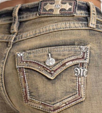 Miss Me - Stitch High Rise Wide Leg Jeans