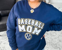 Southern Bliss - Baseball Mom Varsity Glitter Sweatshirt