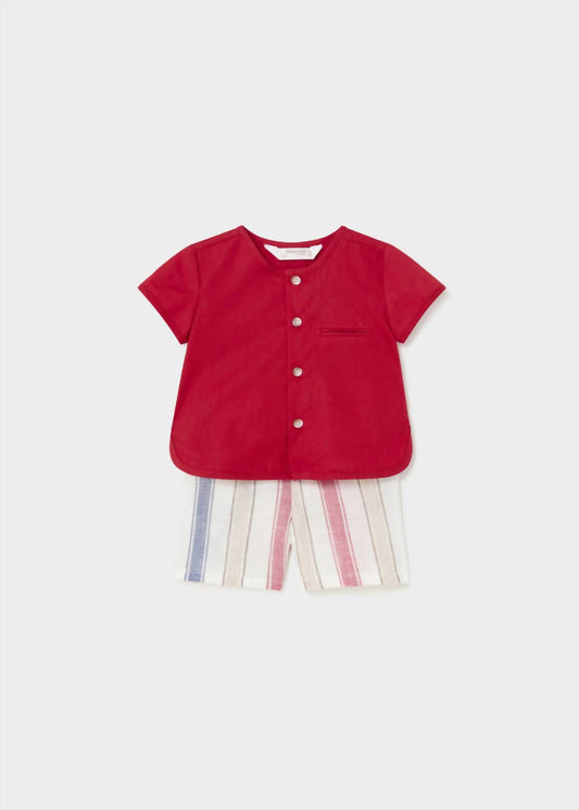 Mayoral - Kids' 2-Piece Striped Linen Set