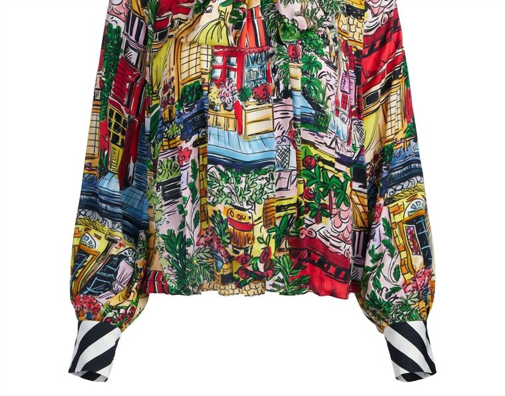 Alice + Olivia - gertrude tie neck blouse