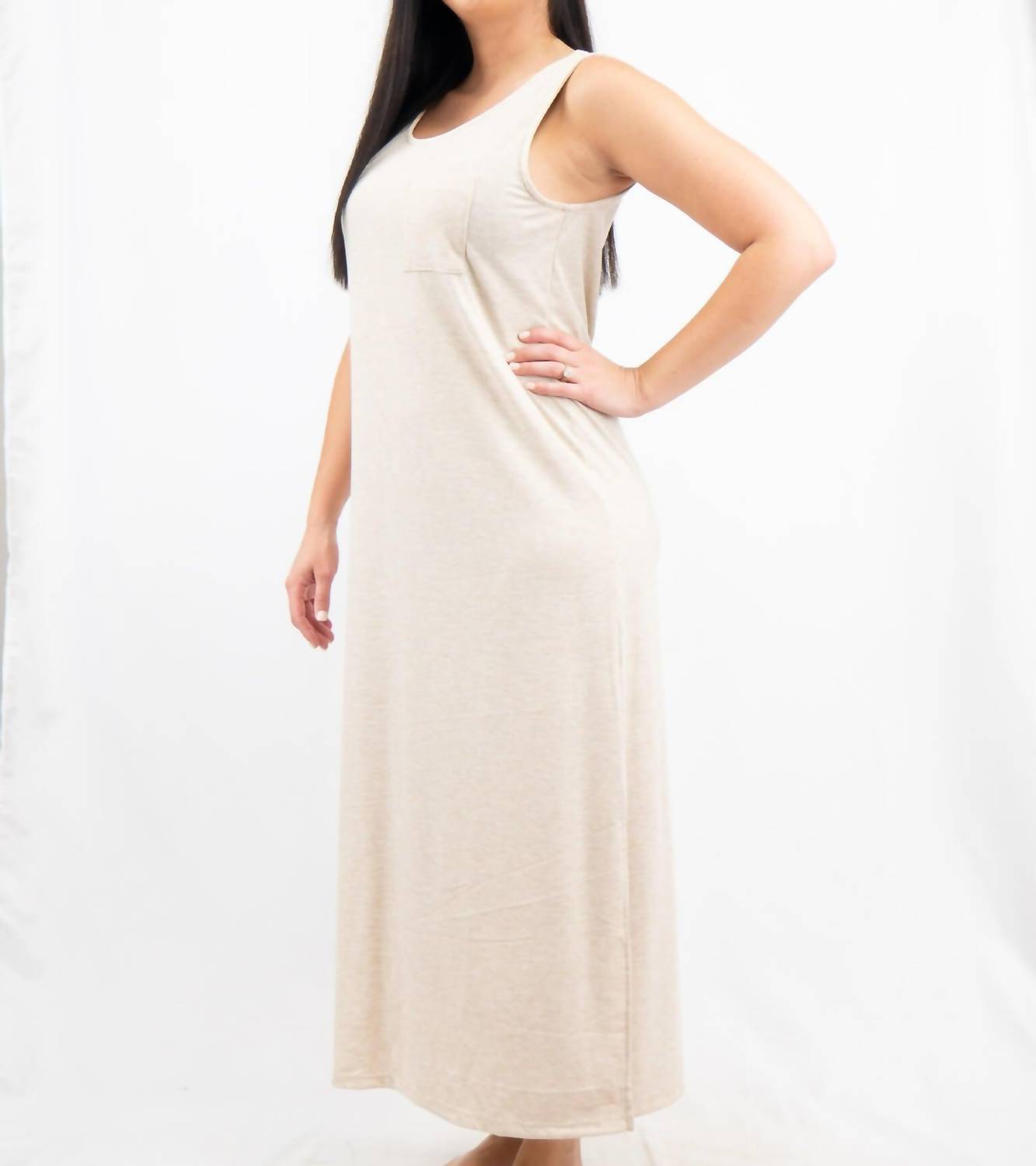 mittoshop Rib Knit Midi Dress in oatmeal - women's dress - view 5