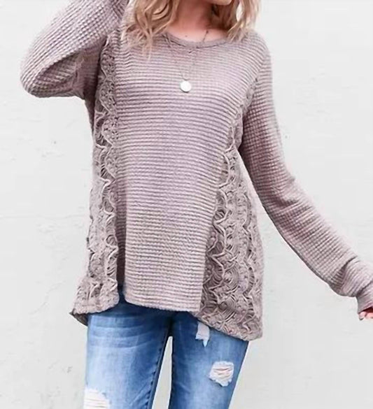 And The Why - Waffle Side Lace Top - Plus