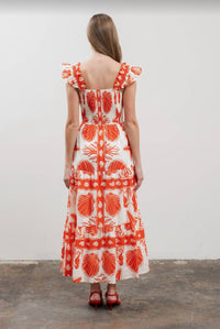 Moon River - Shoreline Ruffle Midi Dress