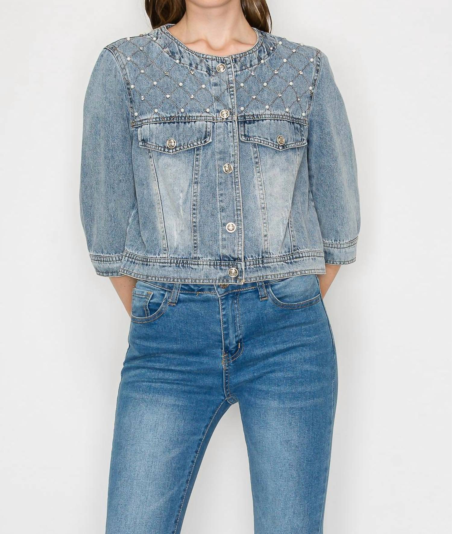 Joh - Daphne Jacket With Studs & Pearls