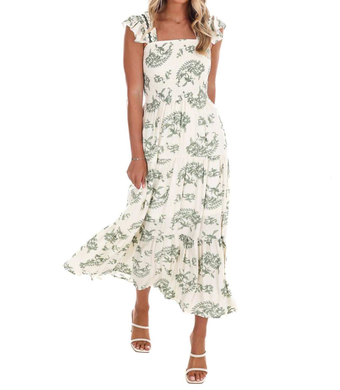 She + Sky - Come Along with Me Print Maxi Dress