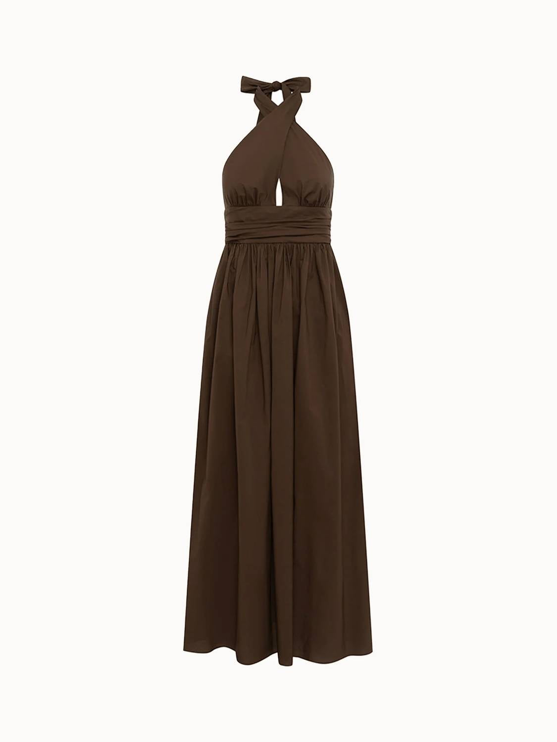 Matteau - Keyhole Halter Midi Dress