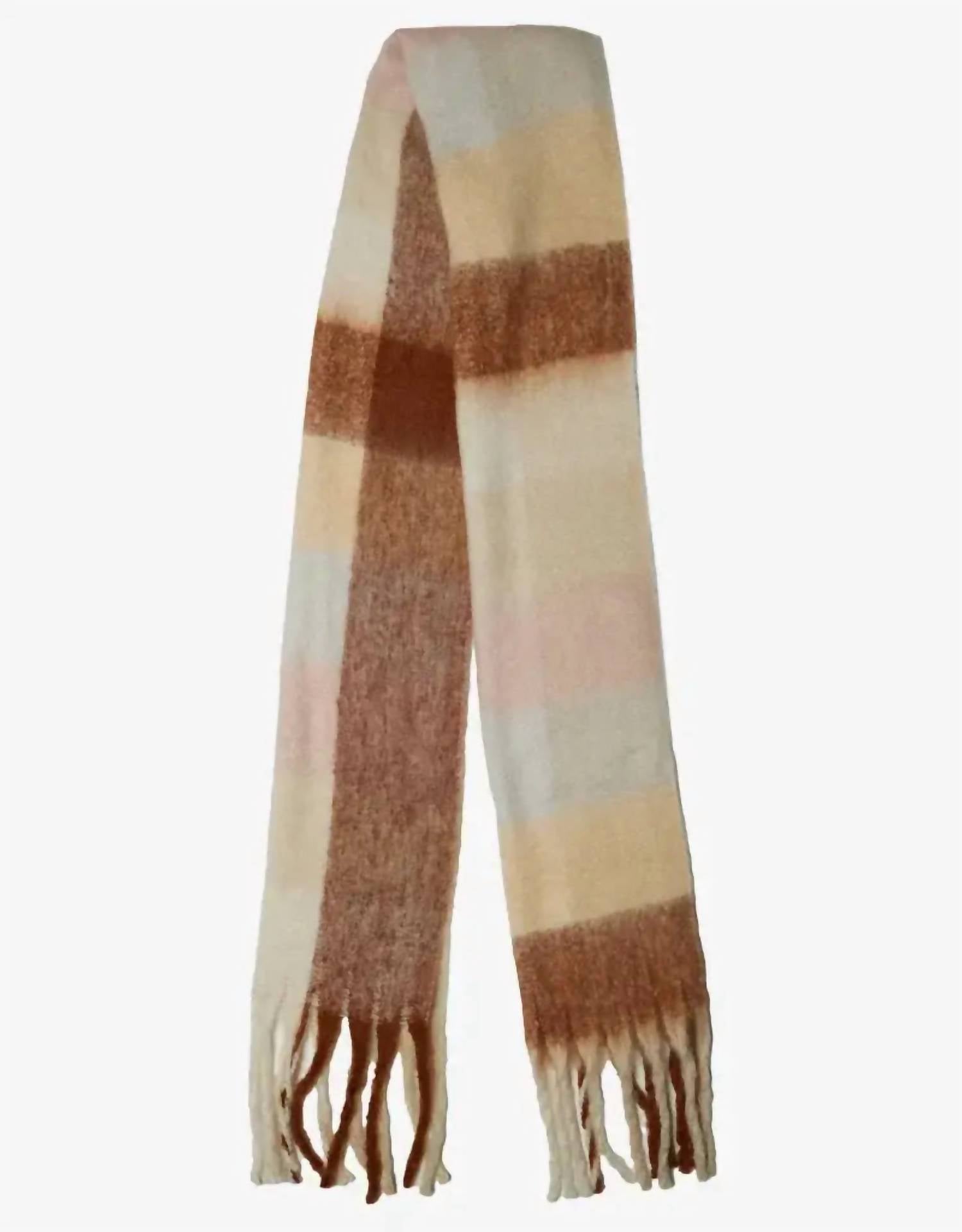 WYETH Women's Roscoe Scarf in pink brown - women's scarf