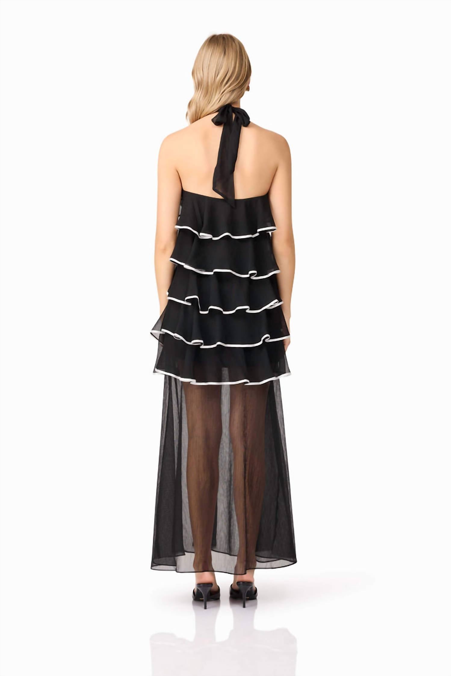 ELLIATT Melissa Halter Maxi Dress - Plus in black - women's dress - alternate view