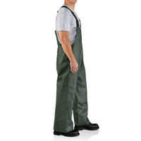 carhartt Pvc Rain Bib Overalls in green - women's jeans - alternate view
