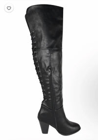 Surelymine - Women's Convertible Lace-up Knee-high And Thigh-high Boots
